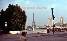 Vtg 1969 Photo 35mm Slide 2 Europe  Paris Eiffel Tower Street Scene l29 picture