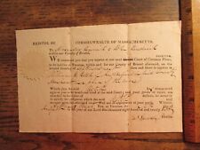 Antique Vintage Ephemera 1822 Legal Document MA Sea Captain John Kendrick picture