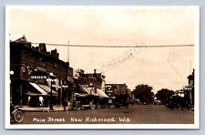 J90/ New Richmond Wisconsin RPPC Postcard c1931 Main Street Stores 10 picture