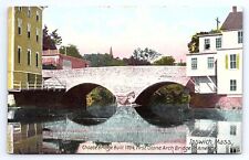 Postcard Choate Stone Arch Bridge Ipswich Massachusetts picture