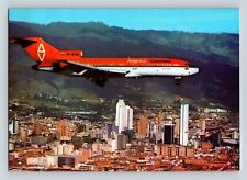 Airplane Postcard Avianca Colombia Airlines Boeing 727 Medellin Airport C1 picture