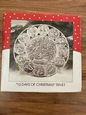 12 Days of Christmas international Silver Co Silverplate Trivet  picture