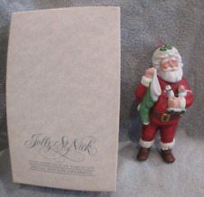 Jolly St Nick 1986 Hallmark Special Edition Porcelain Christmas Ornament NIB picture