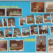 c1950s Air Force Academy, El Paso County CO Greetings Bubble Letter Text PC A201 picture