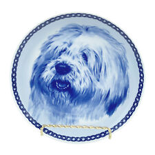 Old English Sheep Dog Collector Plate Lekven Design Made in Denmark Signed picture