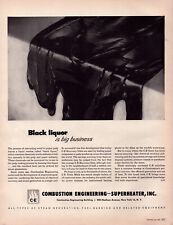 Combustion Engineering Superheater Liquor Vintage Print Ad Fortune June 1952 picture