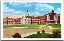 VINTAGE POSTCARD PIERRE S. DUPONT HIGH SCHOOL AT WILMINGTON DELAWARE (1920s) picture