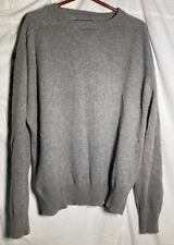 Kirkland 100% Cashmere 2 ply Long Sleeve Crew Neck Sweater Men's Light Gray XL picture