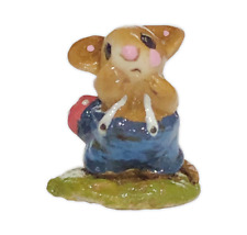 Wee Forest Folk M-005m Mini Farmer Mouse (Retired) picture