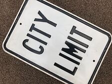 Rare, Vintage, Original CITY LIMIT Metal Sign / Man Cave Must  / N Mint 18 X 12