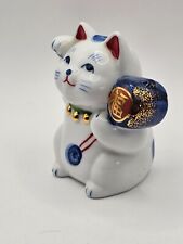 Japanese Porcelain Maneki Neko Lucky Love Cat Figurine Gift Decor picture