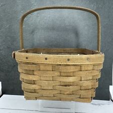 Longaberger 1983 Square Handled Medium 9 Inch Basket With Protector picture