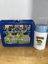 1990 Vintage  TMNT  Teenage Mutant Ninja Turtle   Lunch Box With Thermos picture