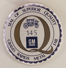 Vintage 1981 General Motors Grand Rapids Metal Fab  Pinback Button Quality 134 picture