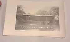 Vintage Mahoning River Phalanx Sta Covered Bridge RPPC Postcard picture