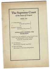 c1936 Supreme Court State Of Oregon Petition For Rehearing Trial Book Vintage picture