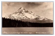 Mt. Hood from Lost Lake, OR Oregon, RPPC Real Photo Postcard AZO Paper 1910-30 picture