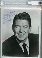 President Ronald Reagan ~ Signed Autographed 8x10 Photo ~ Beckett BAS Encased picture