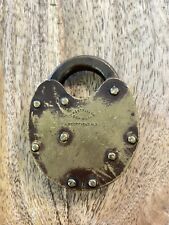 Vintage Antique Old Brass Westfield Lock Works Padlock No Key Lock Rare picture