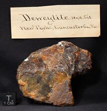 Deweylite found near Texas, Lancaster County, Pennsylvania 1800's label picture