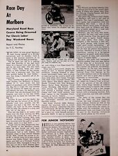 1957 Marlboro Maryland Motorcycle Road Race - 1-Page Vintage Article picture