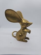 Vintage Solid Brass, Big Ear Chinchilla, Heavy  Figurine 5