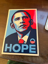 rare Shepard Fairey Barack Obama Hope sticker 2008 appx 5 x 7 President Michelle picture