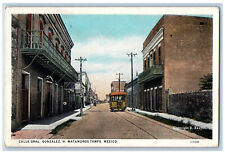 Matamoros Tamaulipas Mexico Postcard Calle Gral Gonzalez H 1913 Antique picture