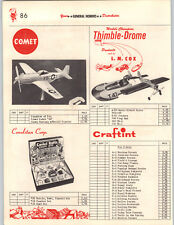 1956 PAPER AD Cox Thimble Drome A-50 Water Wizard Hydroplane O&R Midget Race Car picture