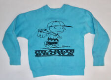 Peanuts Gang CHARLIE BROWN vintage SPRUCE sweatshirt 10 12  blue Schulz picture