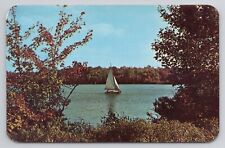 Sailing On the Beautiful Lakes in the Pocono Mountains PA Postcard 2922 picture