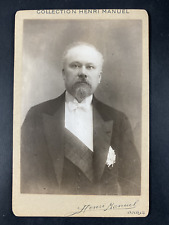 Henri Manuel, Paris, Raymond Poincaré Vintage print. Cabinet card. Print a picture