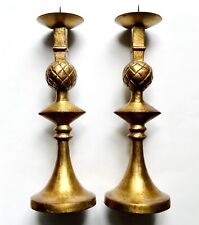 Pair of Gilt Brass Pomme de Pin Candlesticks after Alberto Giacometti, Modernism picture