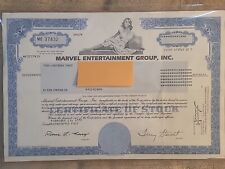 Marvel Entertainment Bankruptcy Era Certificate of 7 Shares Of Stock 1997 picture