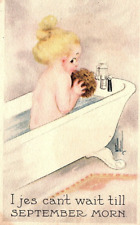 1914 BIRMINGHAM ALABAMA VICTORIAN GIRL IN CLAWFOOT BATHTUB POSTCARD 46-126 picture