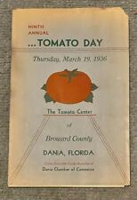 1936 Dania Florida Tomato Day Celebration Souvenir Program picture