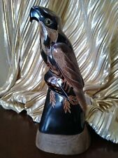 Barry Stein? Carved Bovine Horn Bird Sculpture on Wood Base 6
