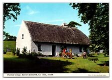 Vintage 1960s - Thatched Cottage - Clare, Ireland Postcard (UnPosted) picture