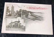 Milwaukee, WI Greetings From, Multi-View c1900 Souvenir PostCard picture