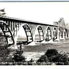 c1950s Oregon Coast Highway RPPC Coos Bay Bridge Real Photo Postcard A93 picture