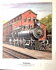 Vintage  VIRGINIA Norfolk & Western Railway  Engine No. 117  8x10 Art Print picture