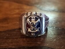 VINTAGE BSA STERLING EAGLE SCOUT RING -- Size 9   40's 50's picture