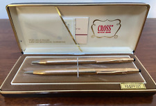 Vintage CROSS 14K Gold Filled Pen & Pencil Set with Box & Accessories picture