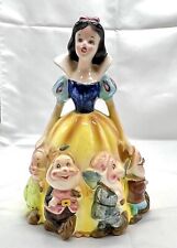 Disney Enesco Snow White & 7 Dwarfs Ceramic Porcelain Figurine (No Music Box) picture