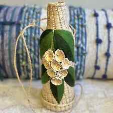 Vintage Wicker Hand Crafted Woven Wine bottle cover carrying case Holder Basket picture
