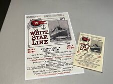 WSL Titanic, Olympic 1911-1912 Sailing schedule and poster, fine replica picture