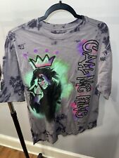 Disney Scar Call Me King Acid Wash Tie Die Graffiti Shirt - NEW - size SMALL picture