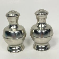 Vintage Metawa Holland Real Pewter Salt and Pepper Shakers 3.5 Inches picture