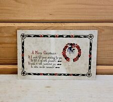 Antique Postcard 1923 A Merry Christmas Embossed Posted 5.5 x 3.5 picture