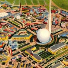 New York Worlds Fair Aerial View 1939 From Wenrich Painting Vintag Postcard 6787 picture